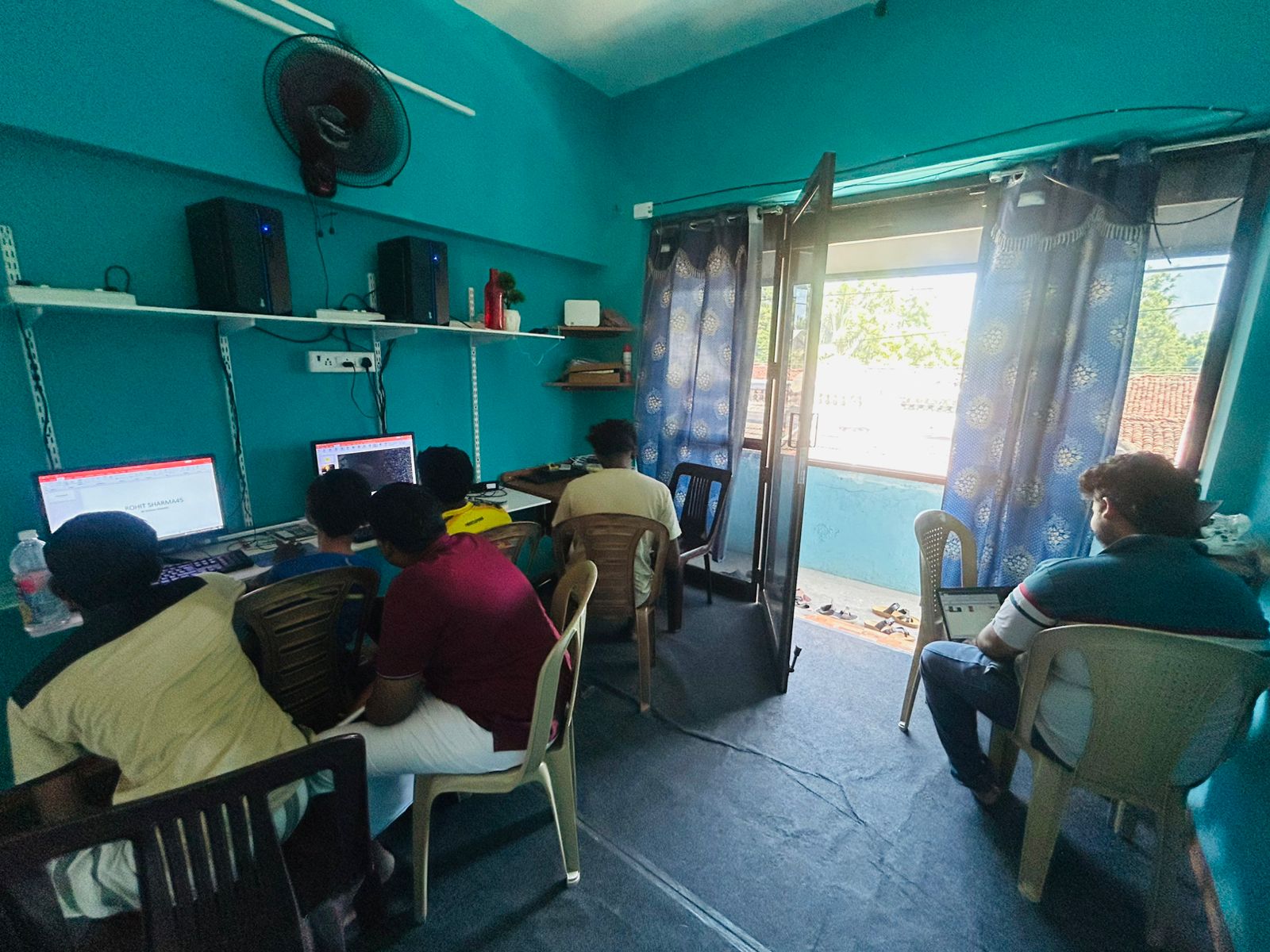 Hands-on computer training session