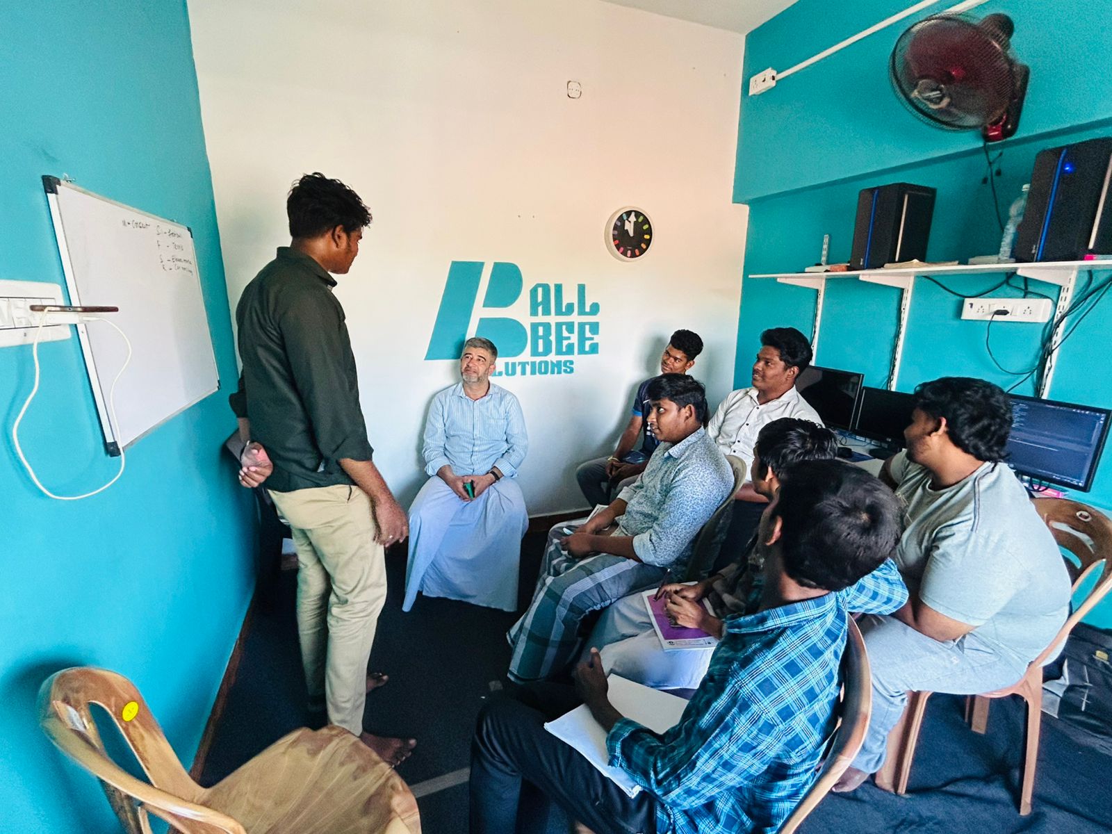 Interactive whiteboard session